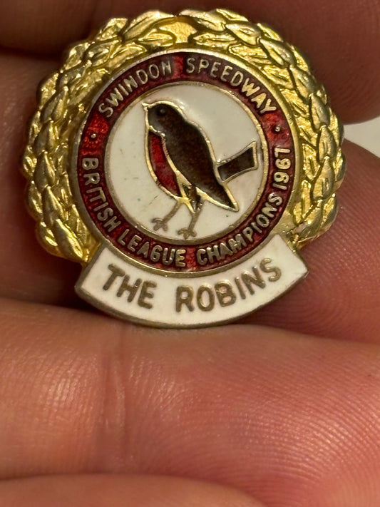 Swindon Robins Speedway Badge - 1967