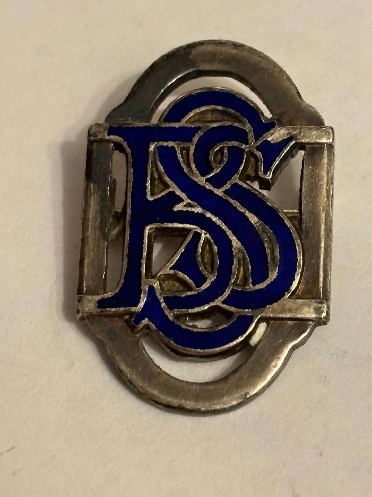 Silver metal BSS Badge - Unidentified