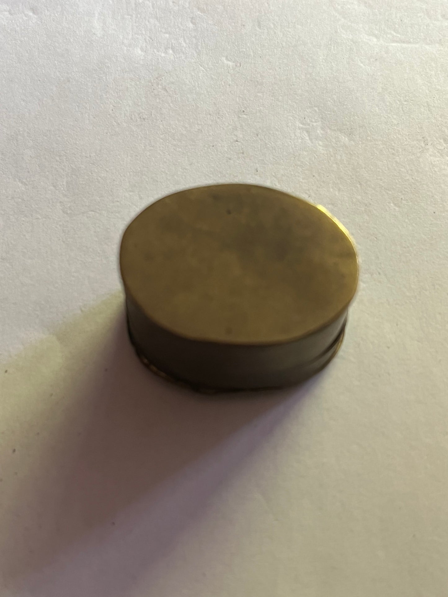 Small Pill Box with patterned enamel lid