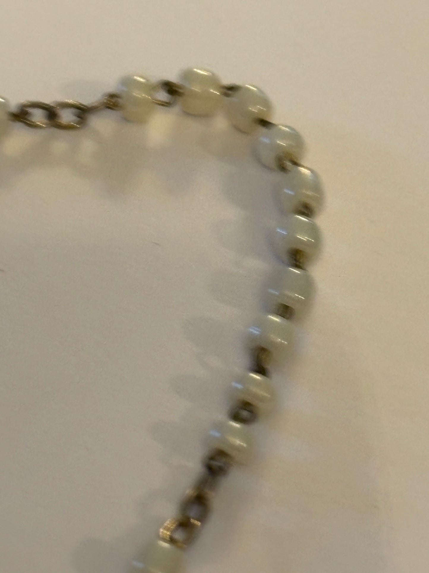 Cloudy white rosary beads