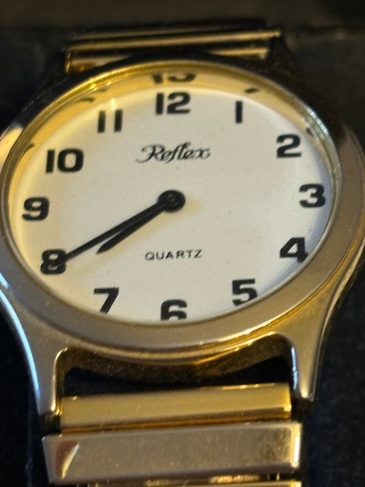 Boxed Reflex Gold Stretch Watch - Untested