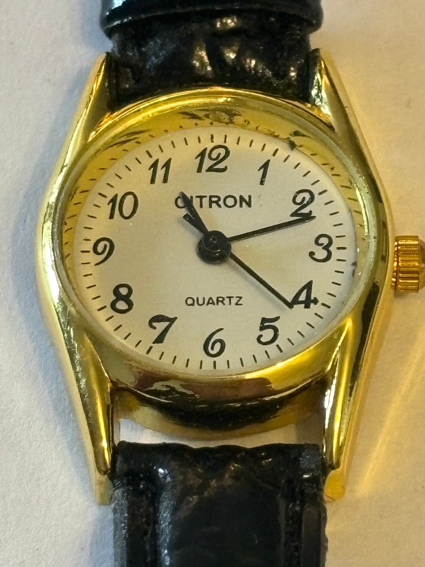 Citron Black and Gold Ladies Dress Watch - Untested