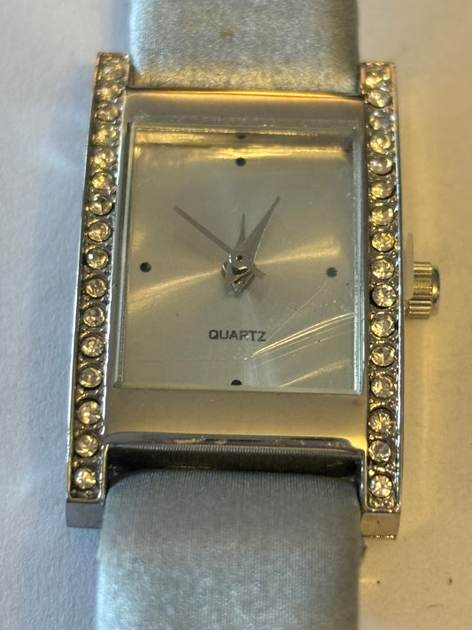 Yves Rocher Silver Jewelled Ladies Watch - Untested