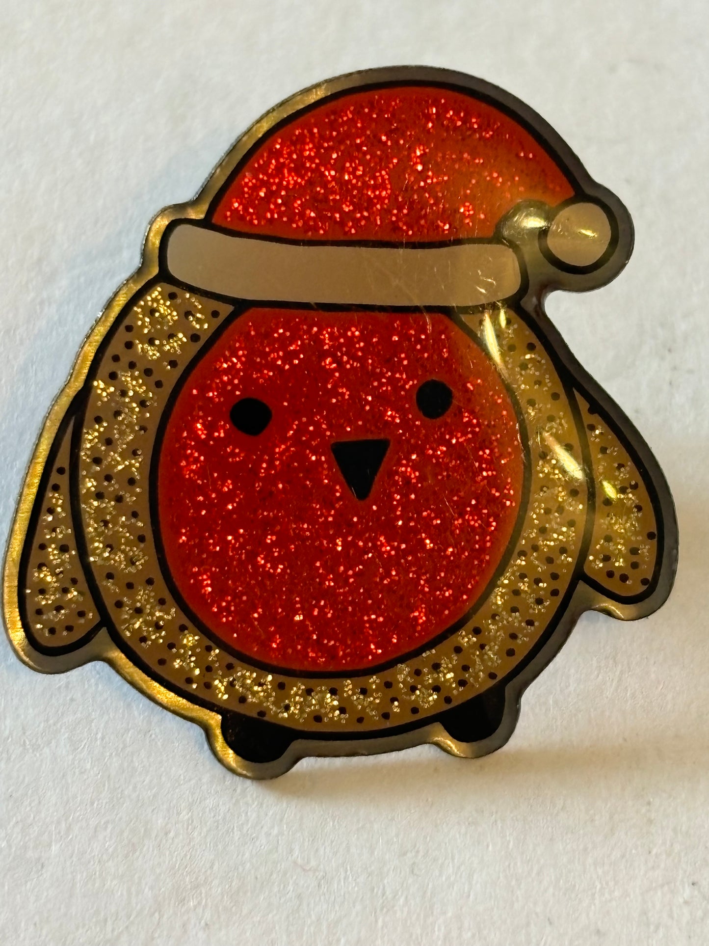 Christmas Robin Sparkle Badge