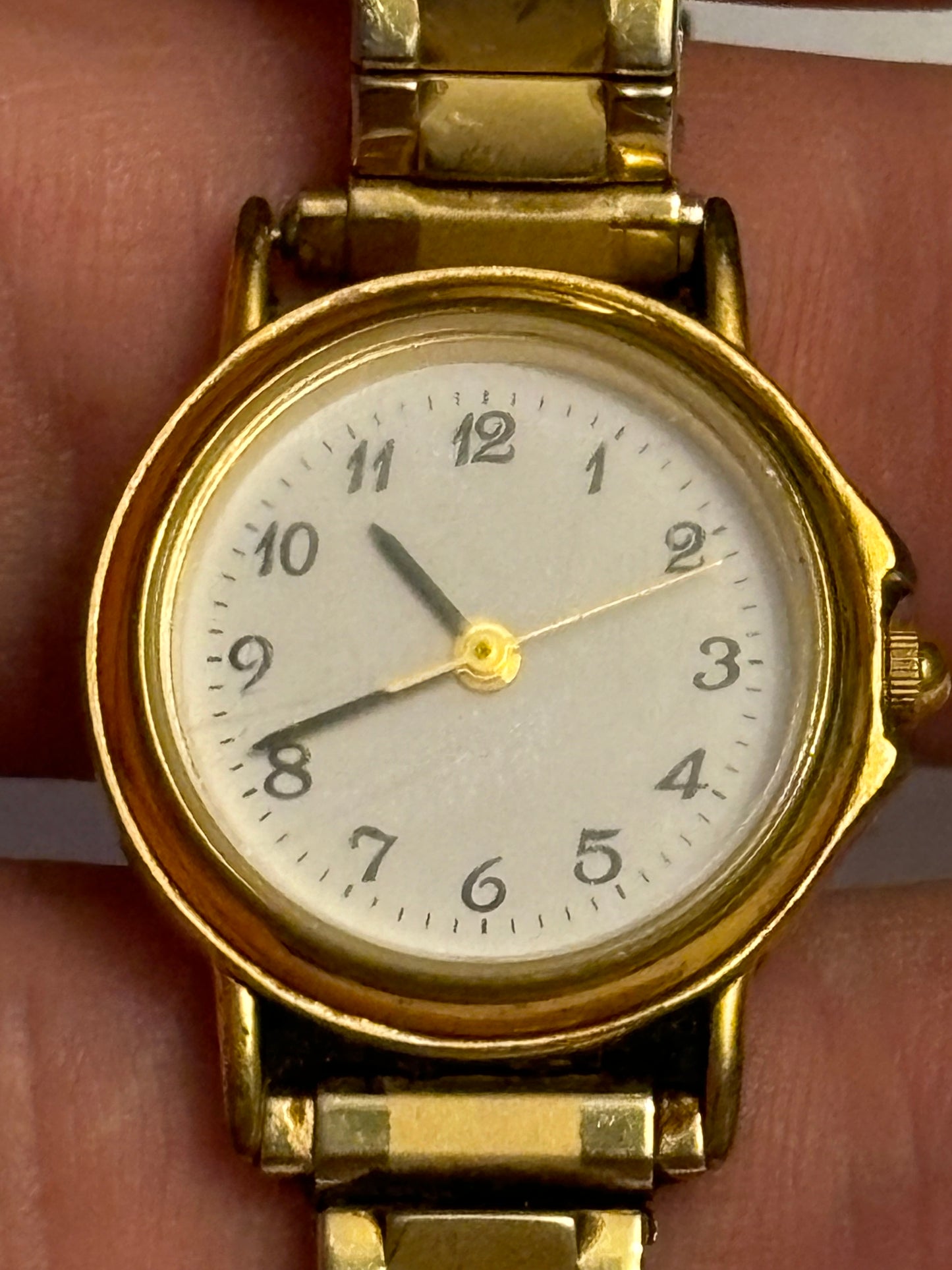 Marks and Spencer Gold Ladies Stretch Wristwatch - Untested