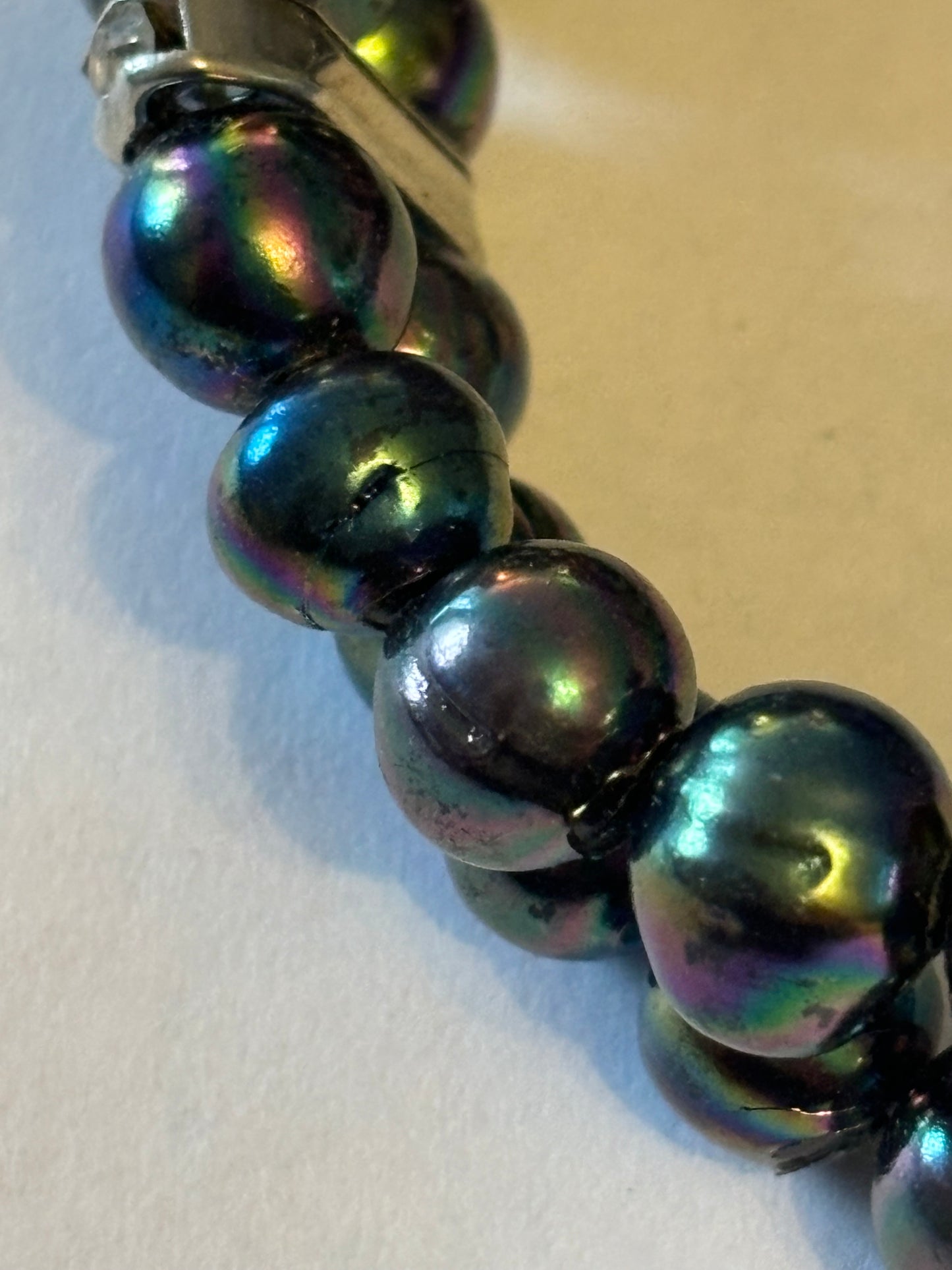 Double row 2-Tone bead bracelet