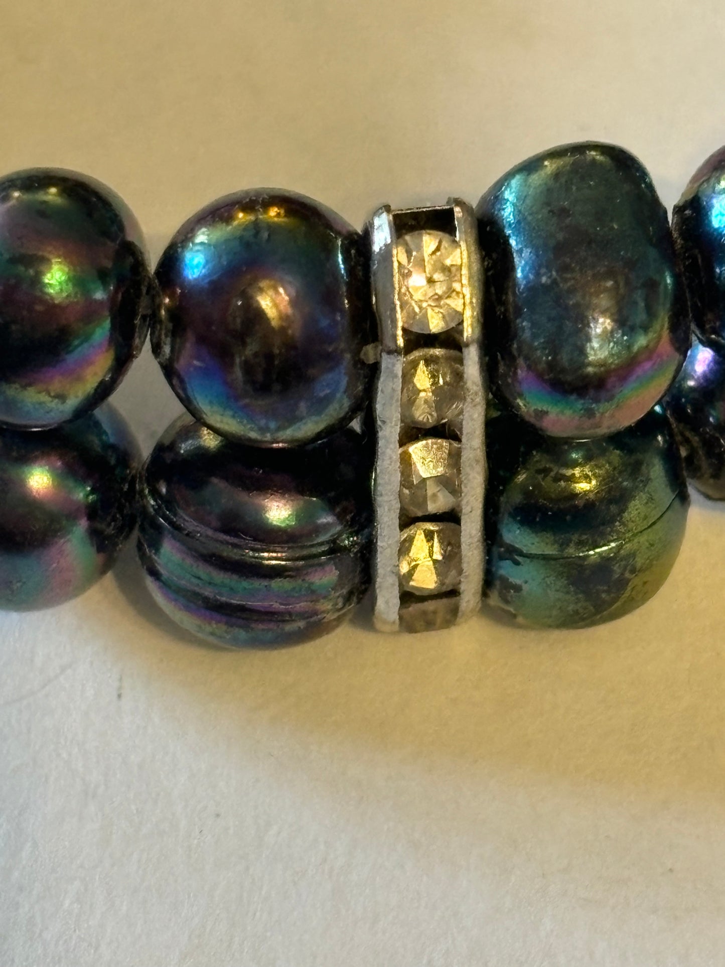 Double row 2-Tone bead bracelet