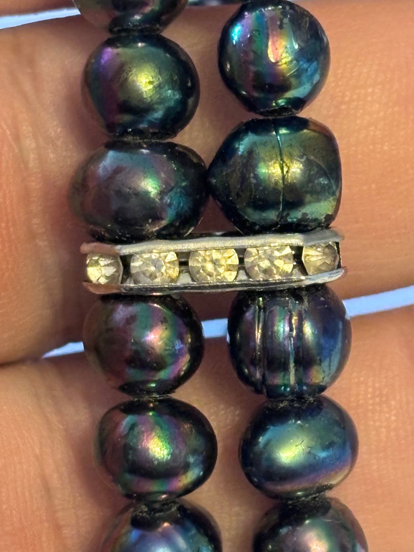 Double row 2-Tone bead bracelet