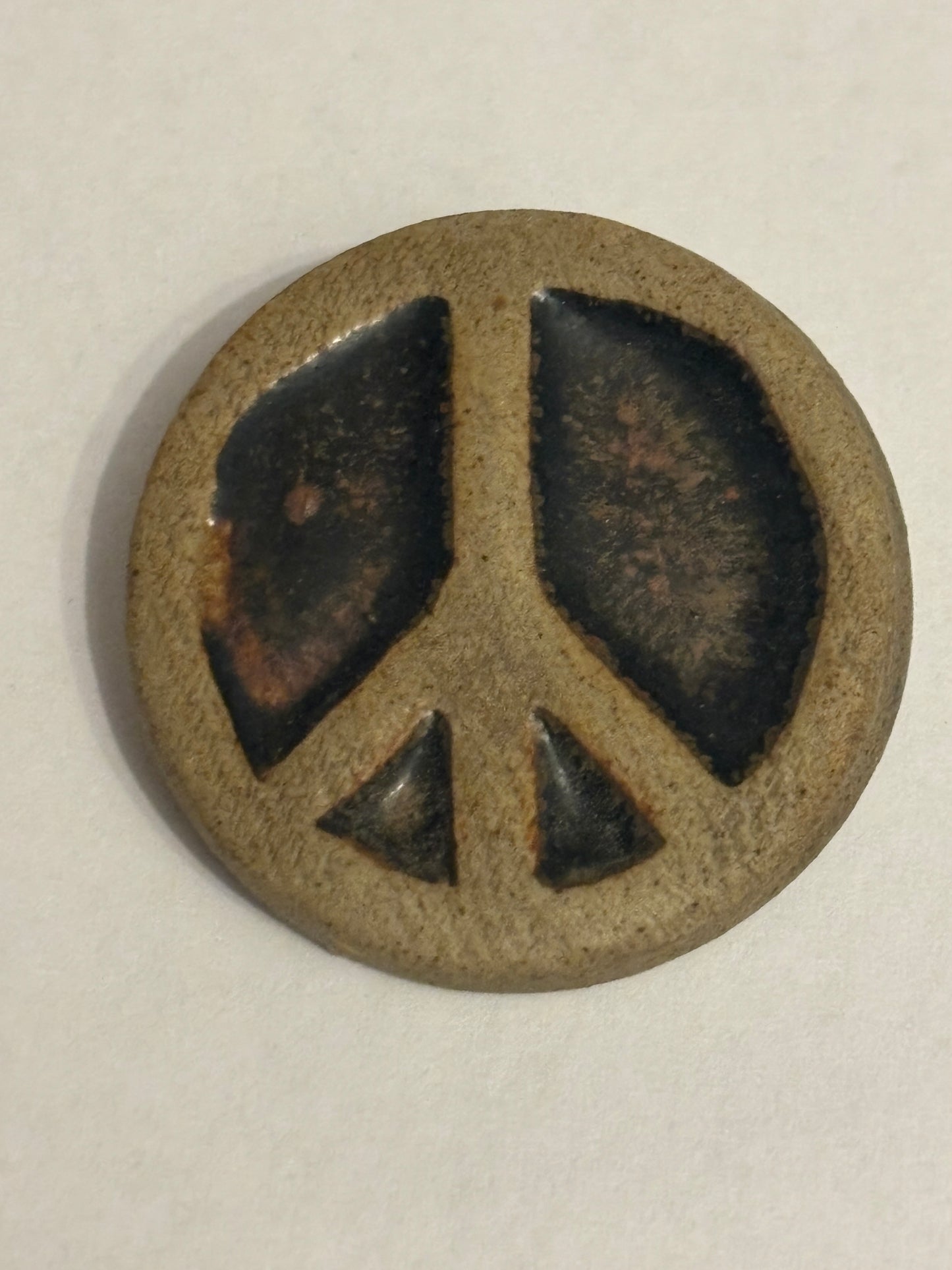 CND ceramic peace badge