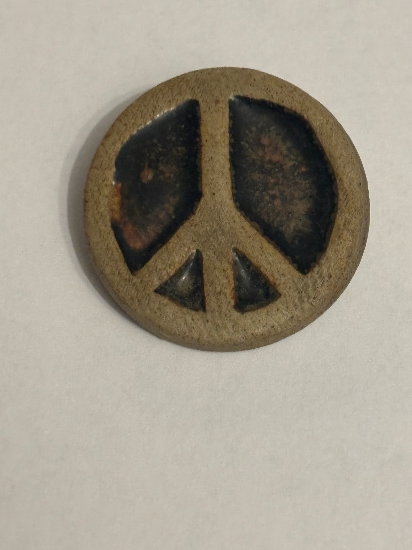 CND ceramic peace badge