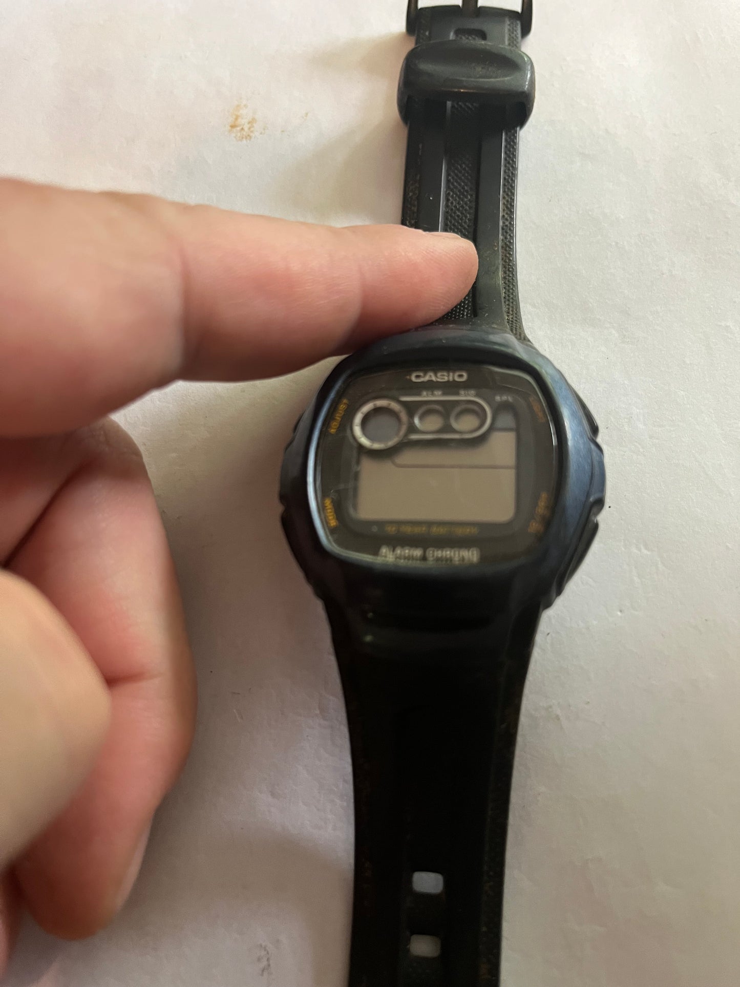 Casio W-210 Black Retro Digital Watch - Untested