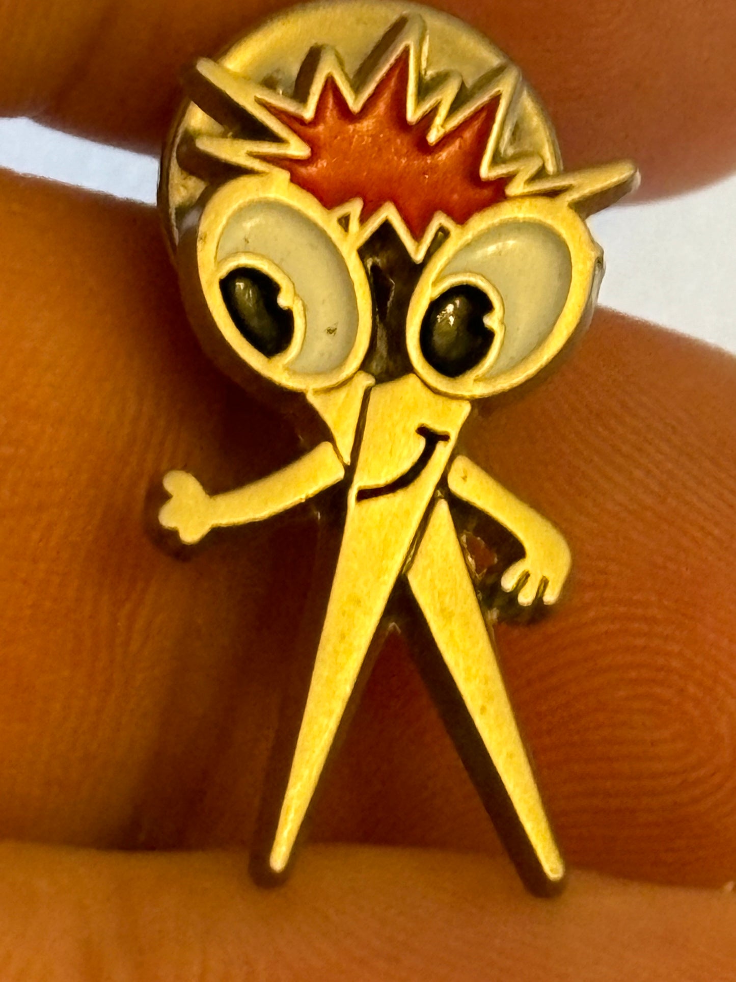 Scissor Man Metal Badge