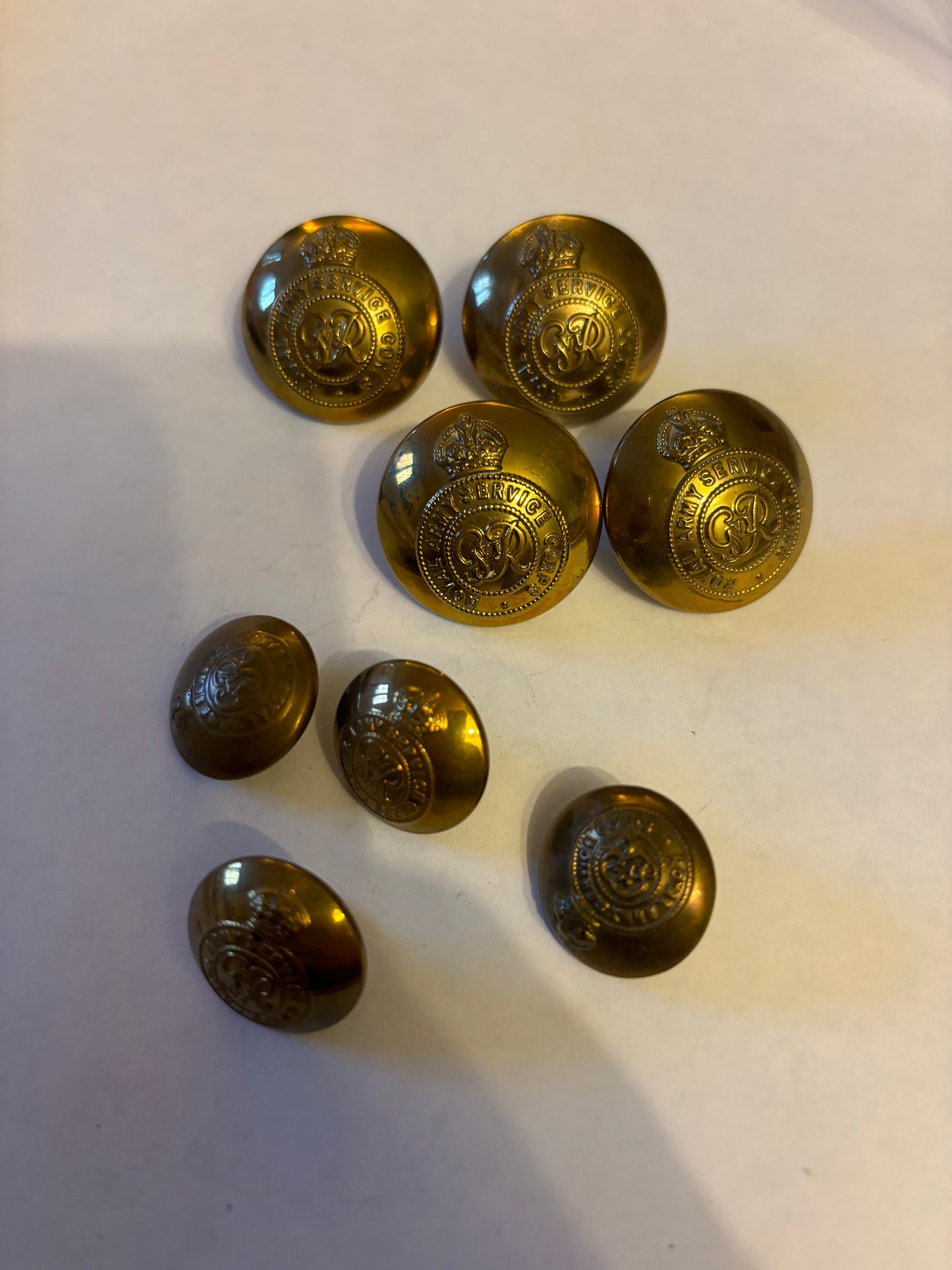 Royal Army Service Corps Buttons x8