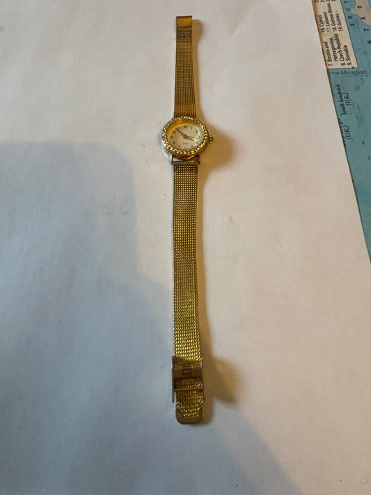 Unbranded Ladies Gold Jewelled Wristwatch - Untested