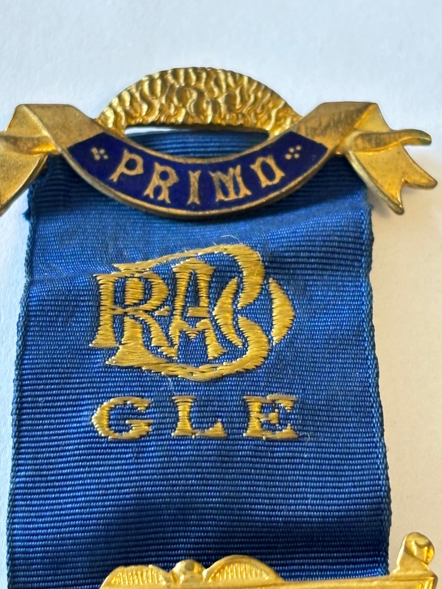 Masonic Udy Lodge medal and ribbon - 1947