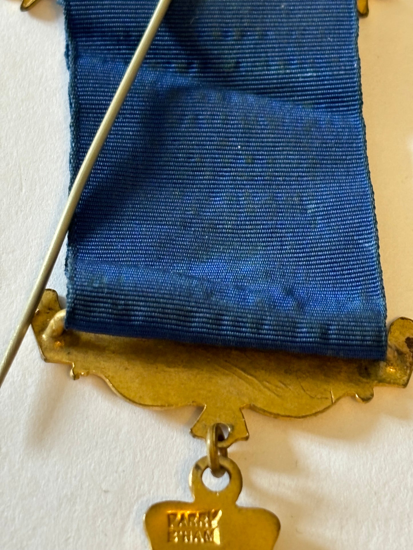 Masonic Udy Lodge medal and ribbon - 1947