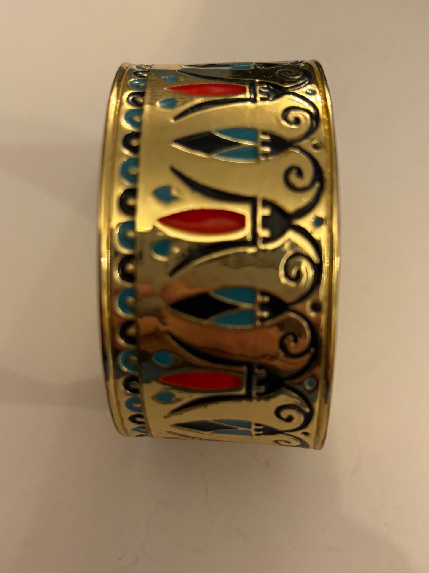 Shudehill ornate gold metal open bangle