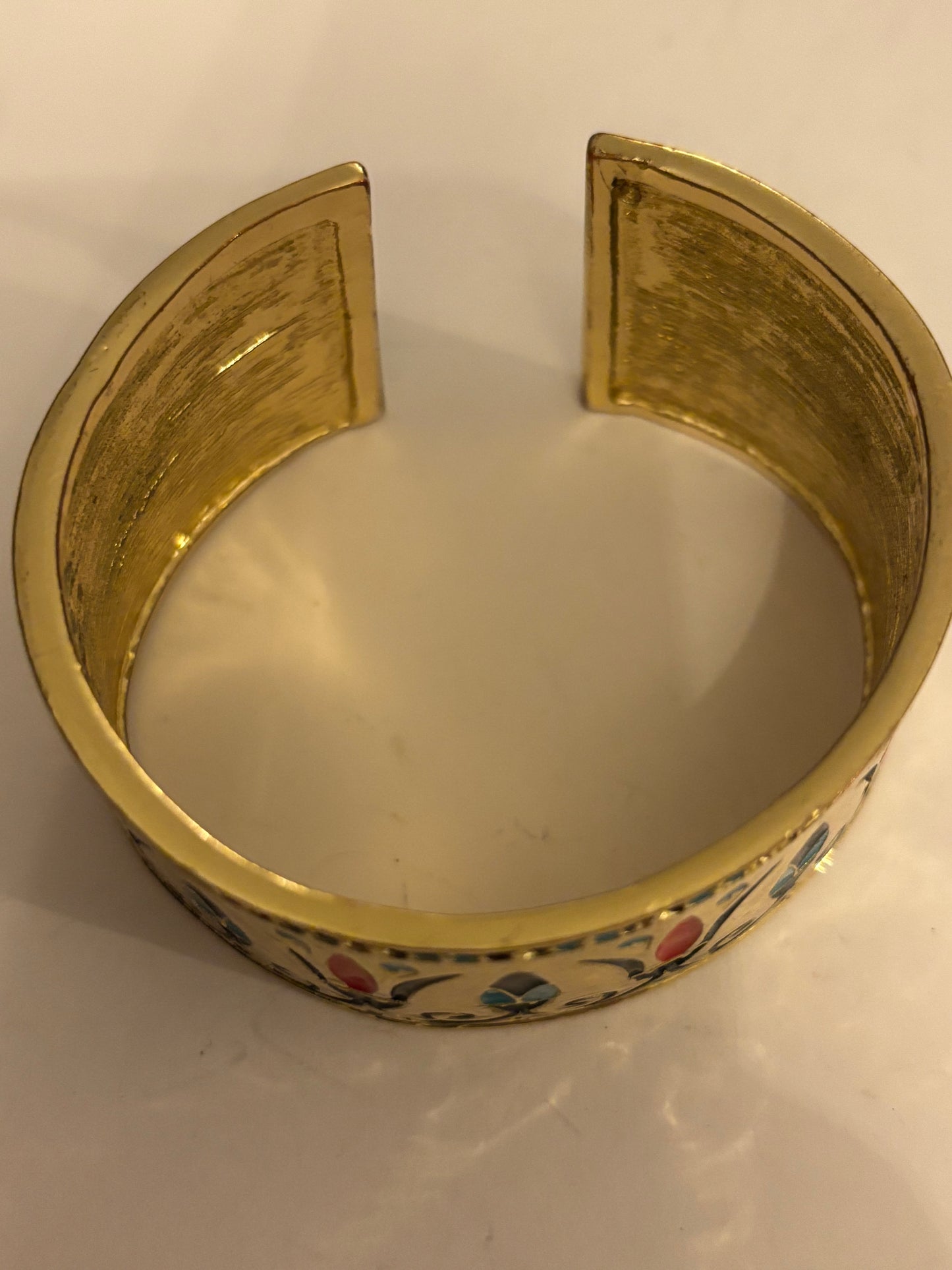 Shudehill ornate gold metal open bangle