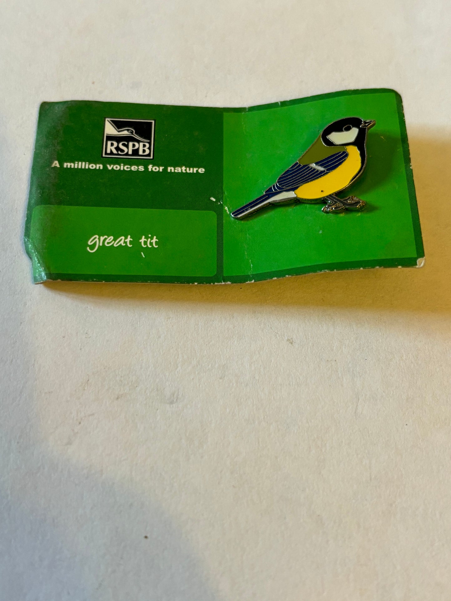 RSPB Great Tit Pin Badge