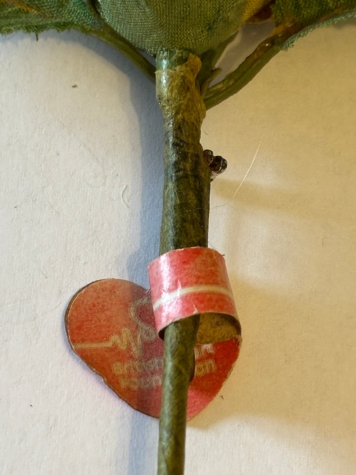 British Heart Foundation - Vintage fake rose brooch