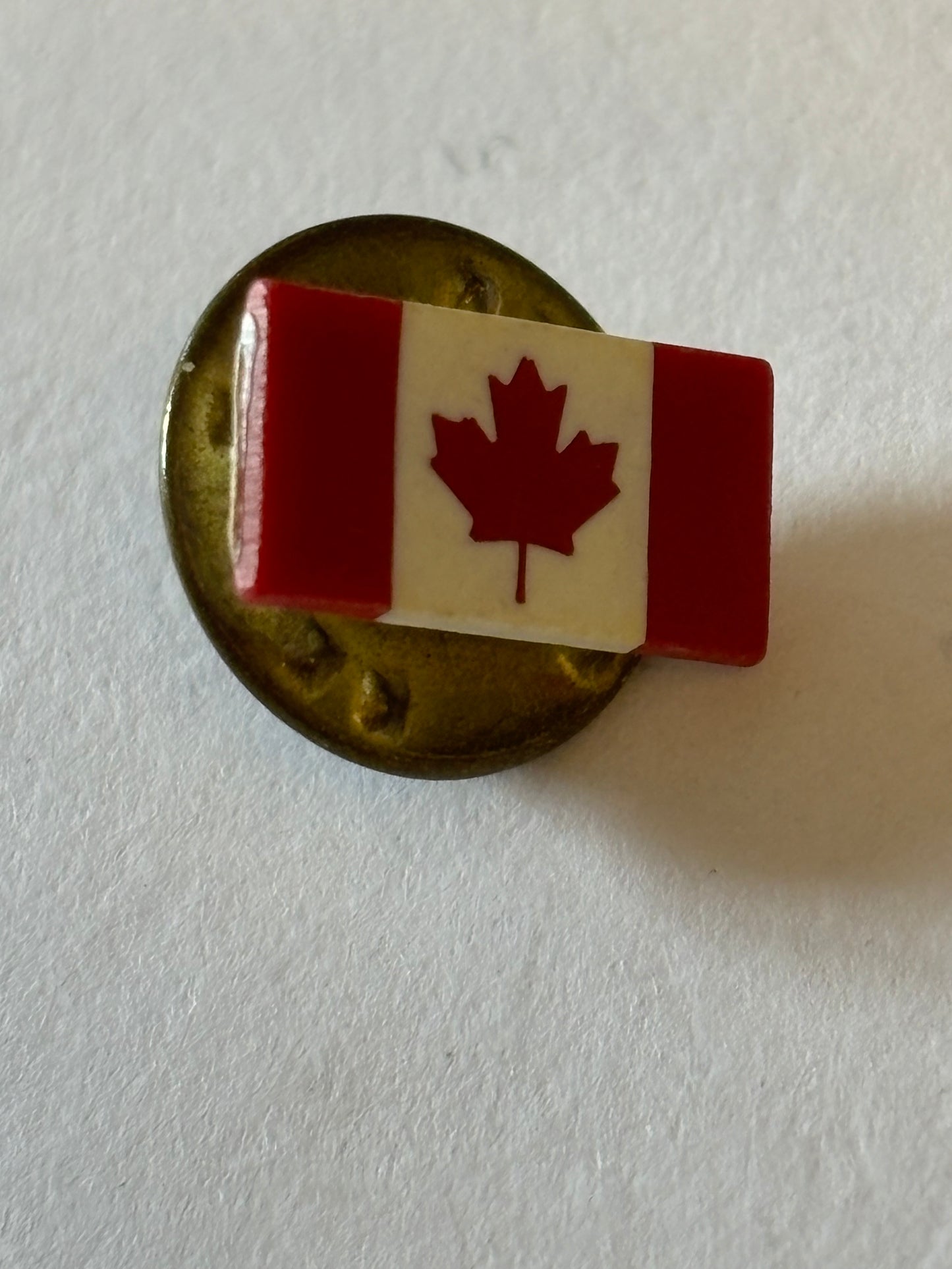 2x very small Canadian flag pin badges