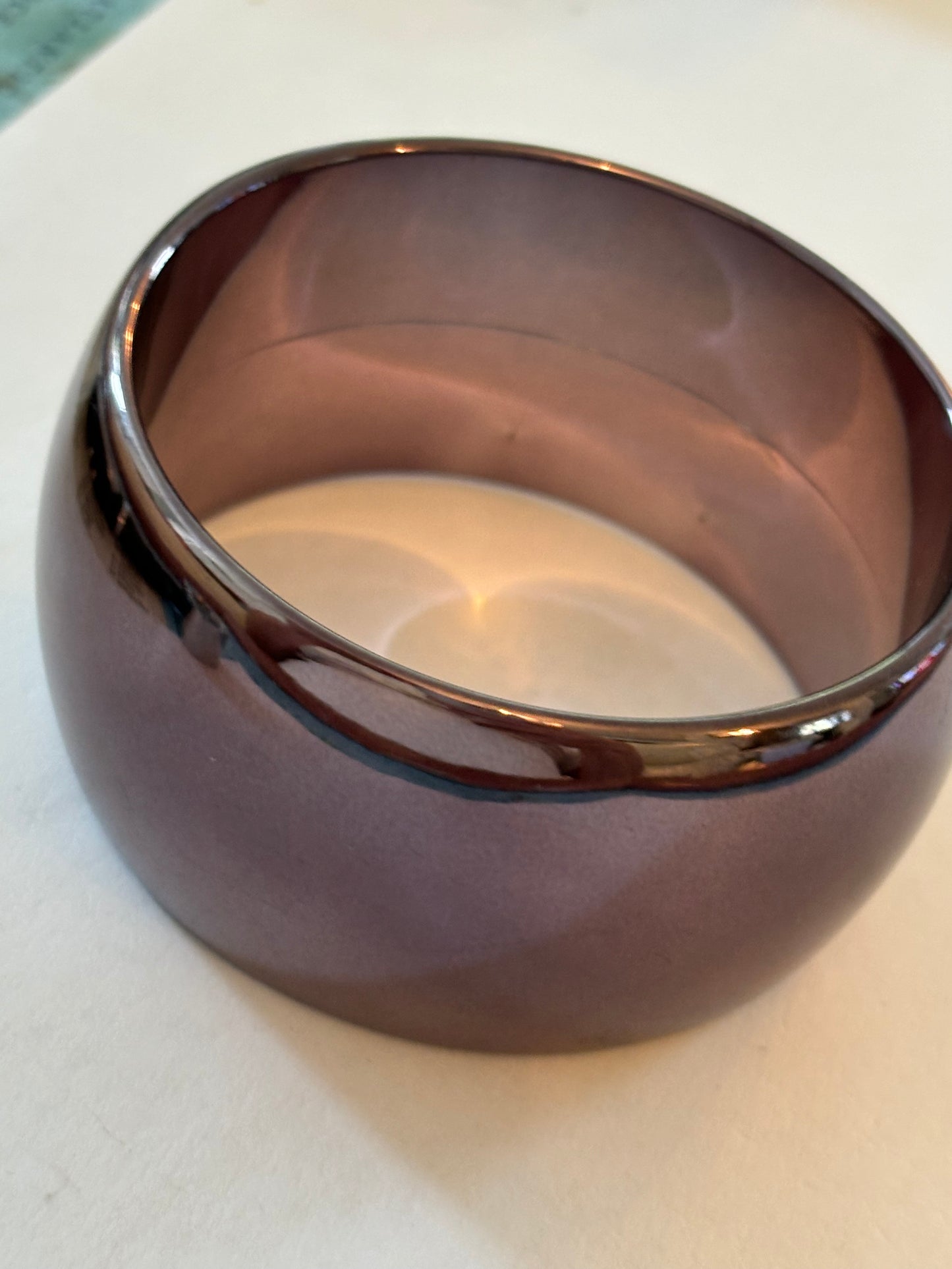 Very wide purple mirror bangle