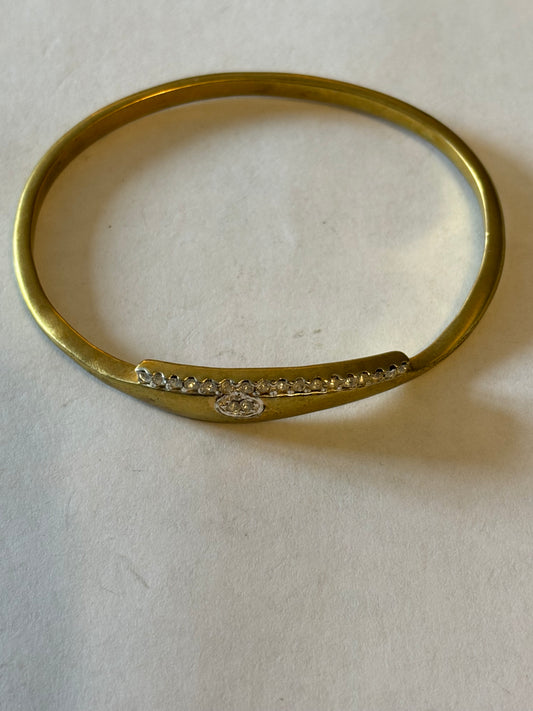 Gold and Diamante bangle