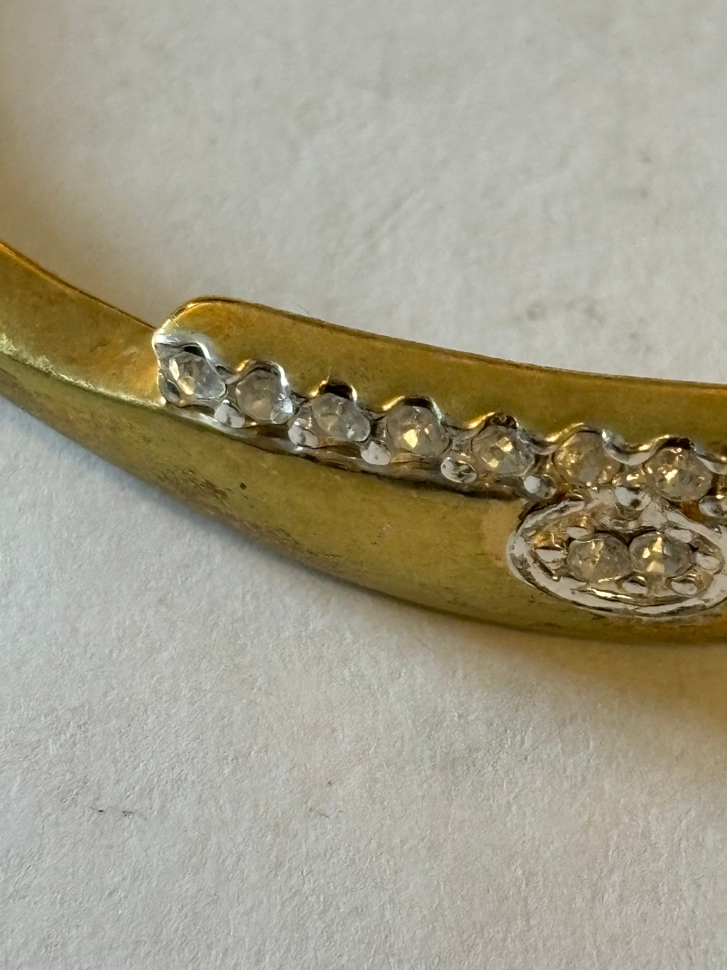 Gold and Diamante bangle