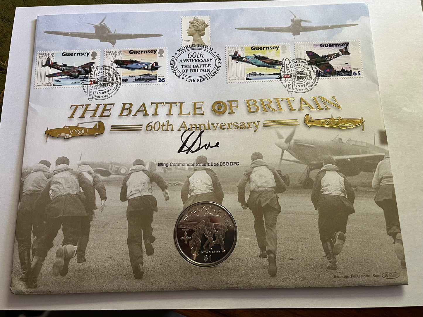 Battle of Britain 60th Anniversary Commemorative Coin - Liberia $1 1997