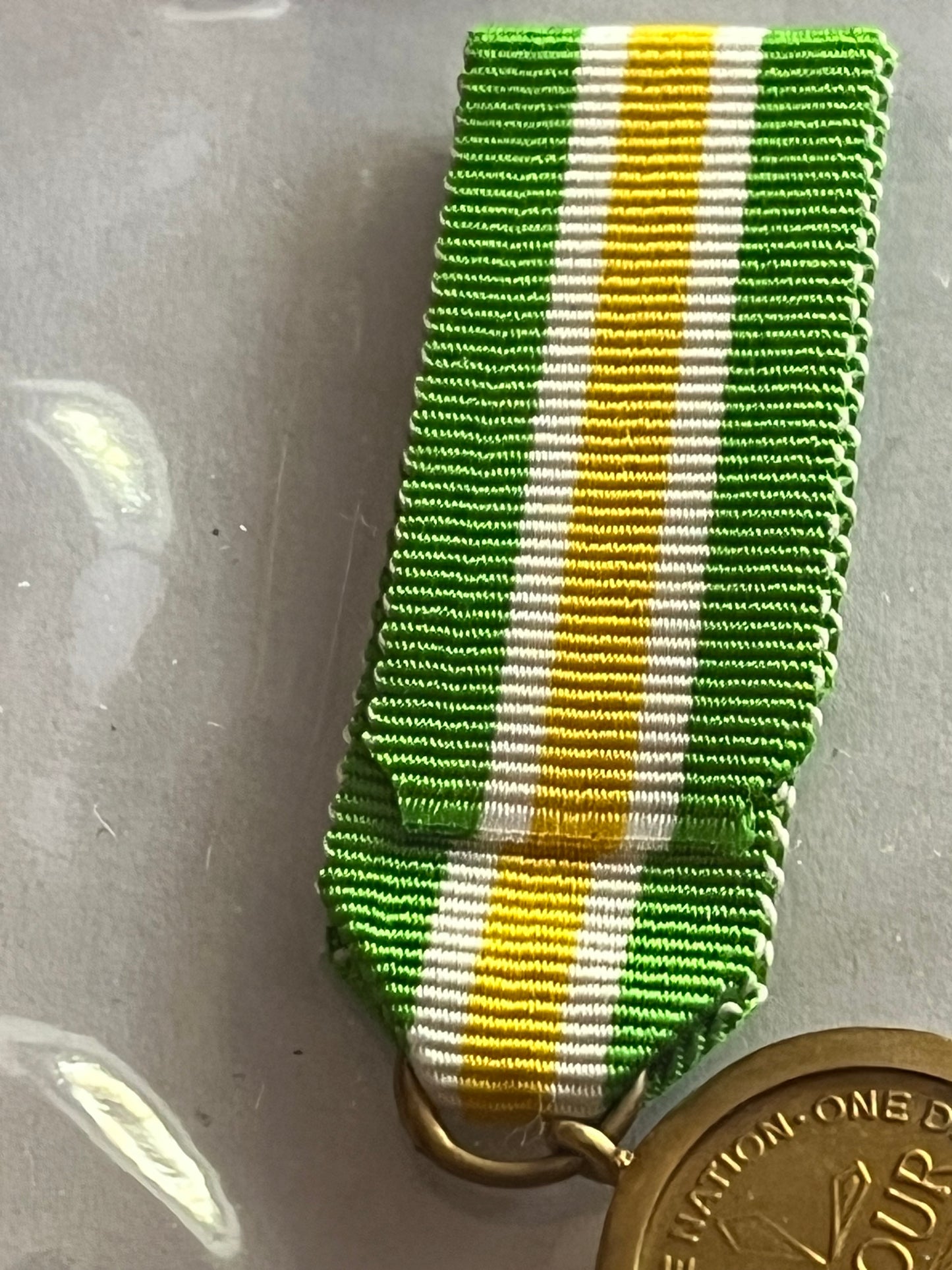 Guyana miniature Cacique's Crown of Honour medal with ribbon