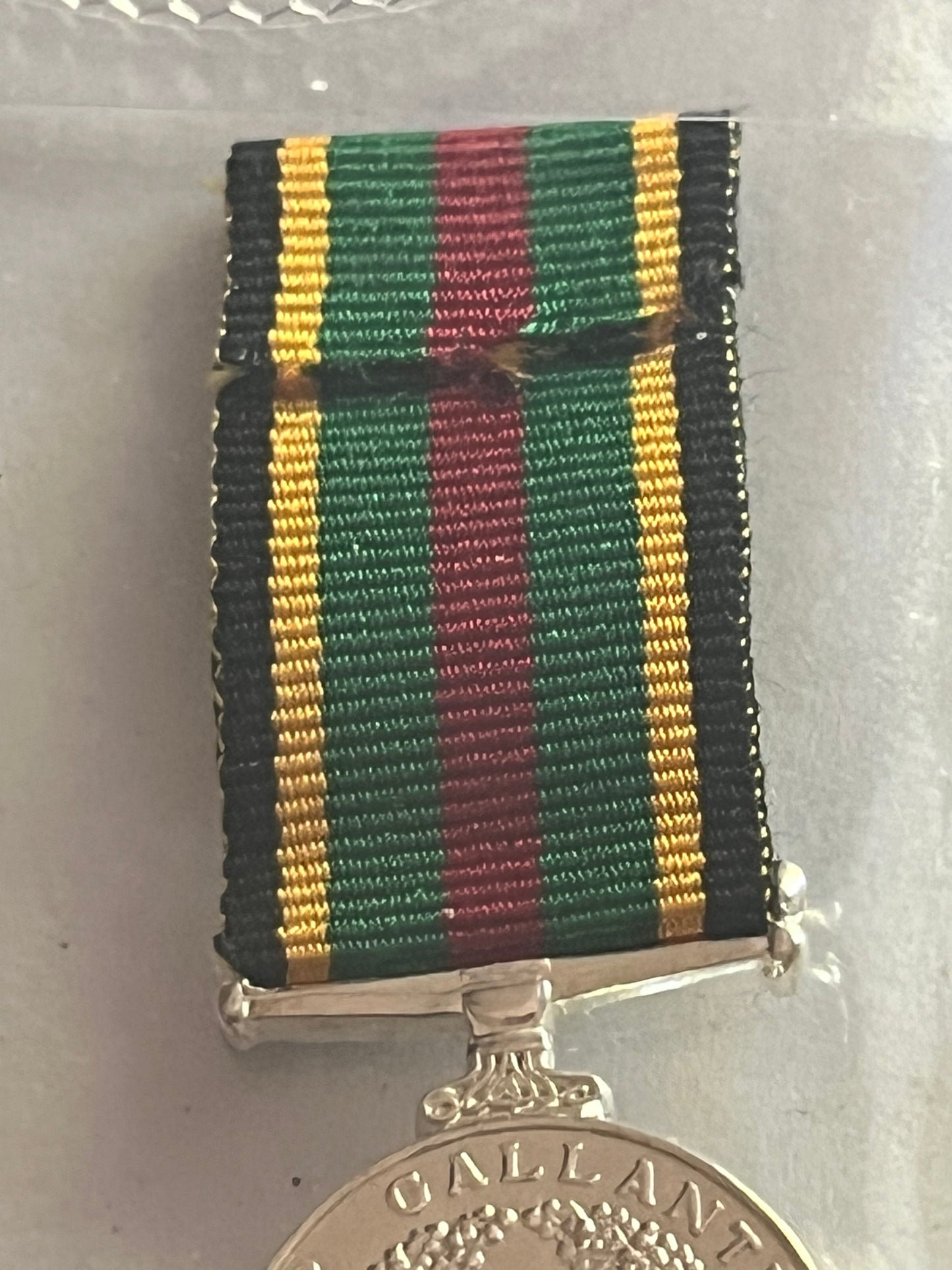 Jamaica - Miniature gallantry medal with ribbon