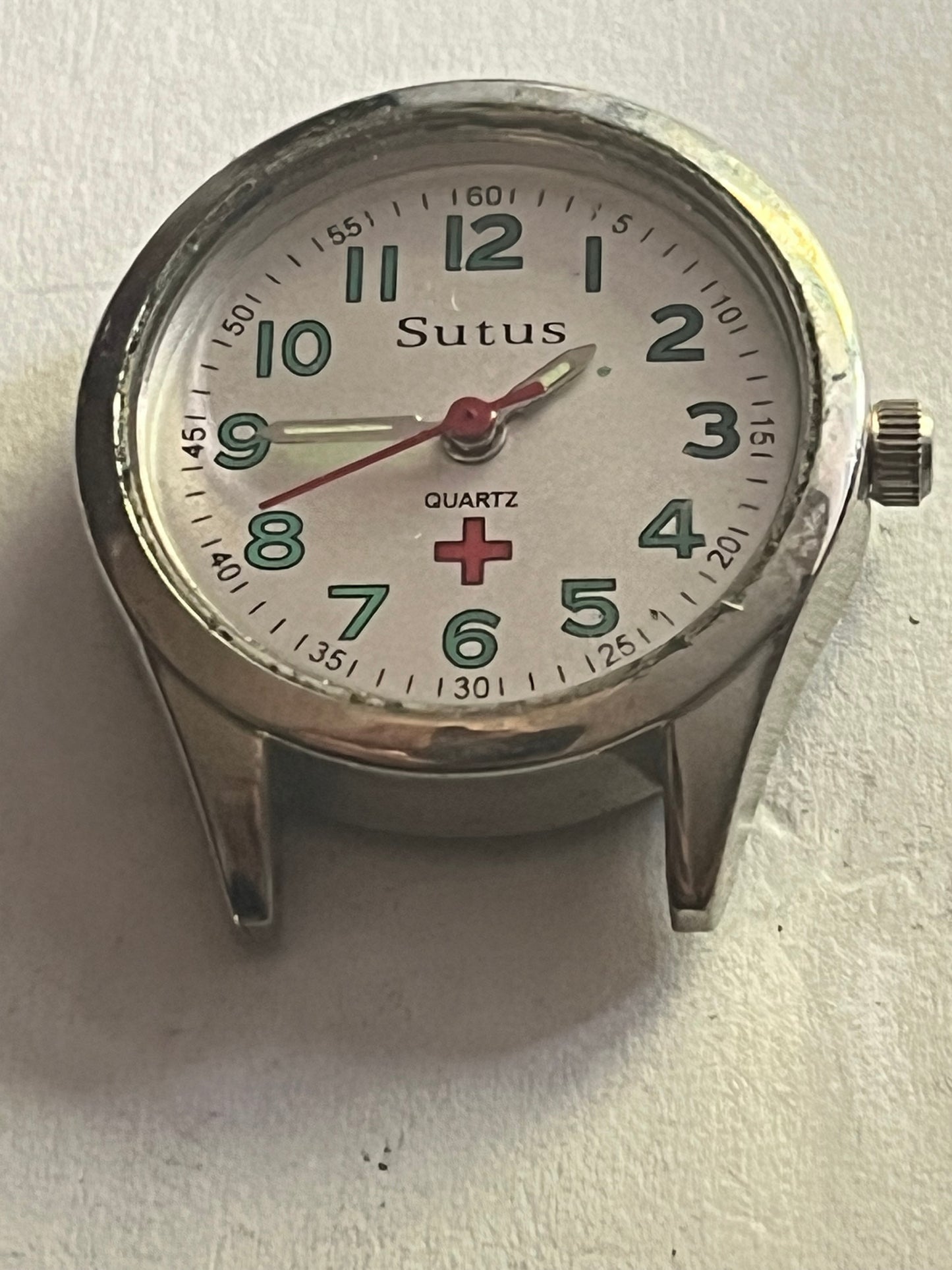 Sutus silver metal nurses watch - Untested