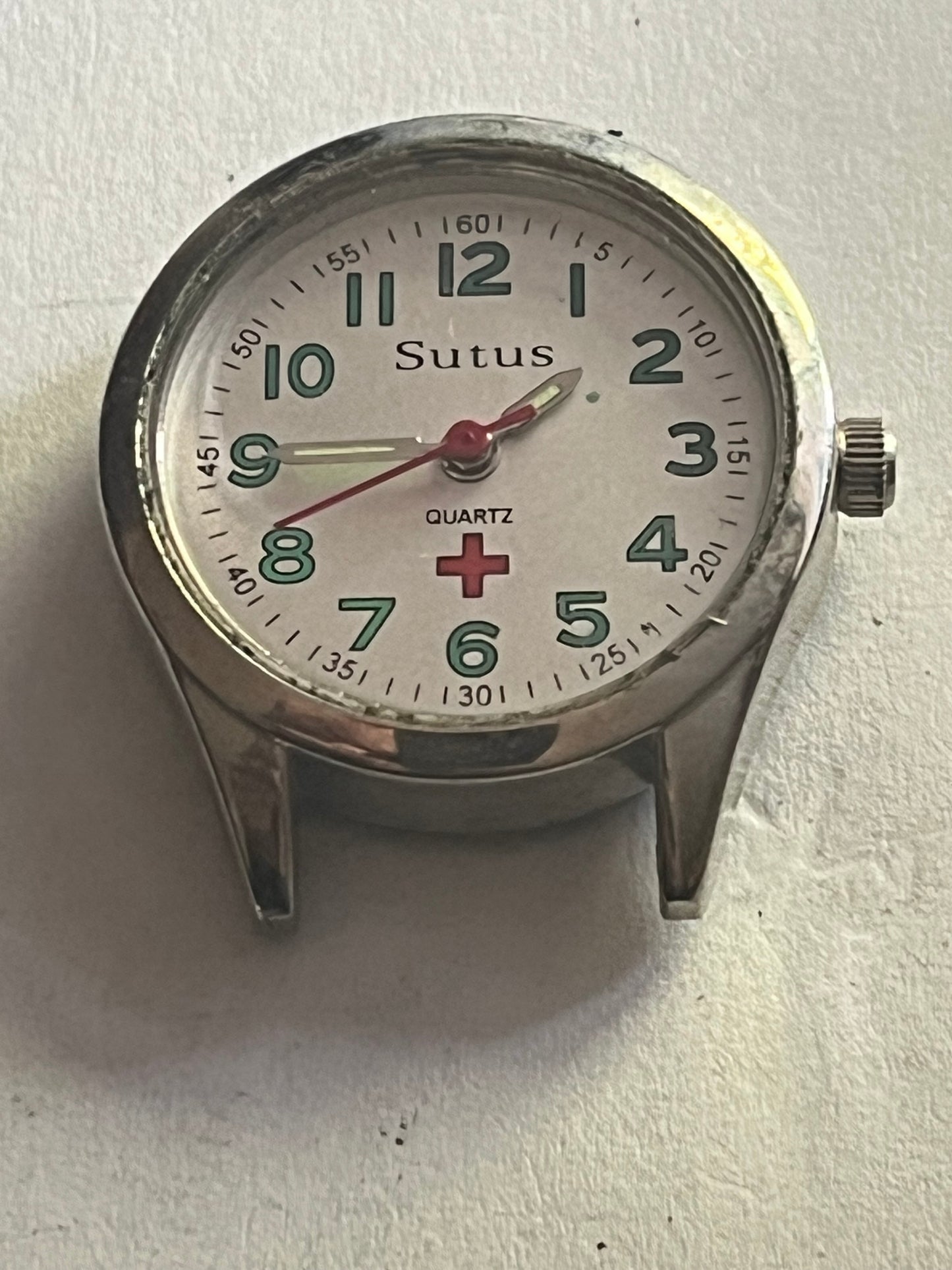 Sutus silver metal nurses watch - Untested