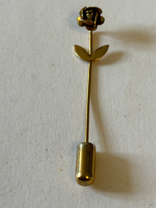 Gold Rose Stick Pin