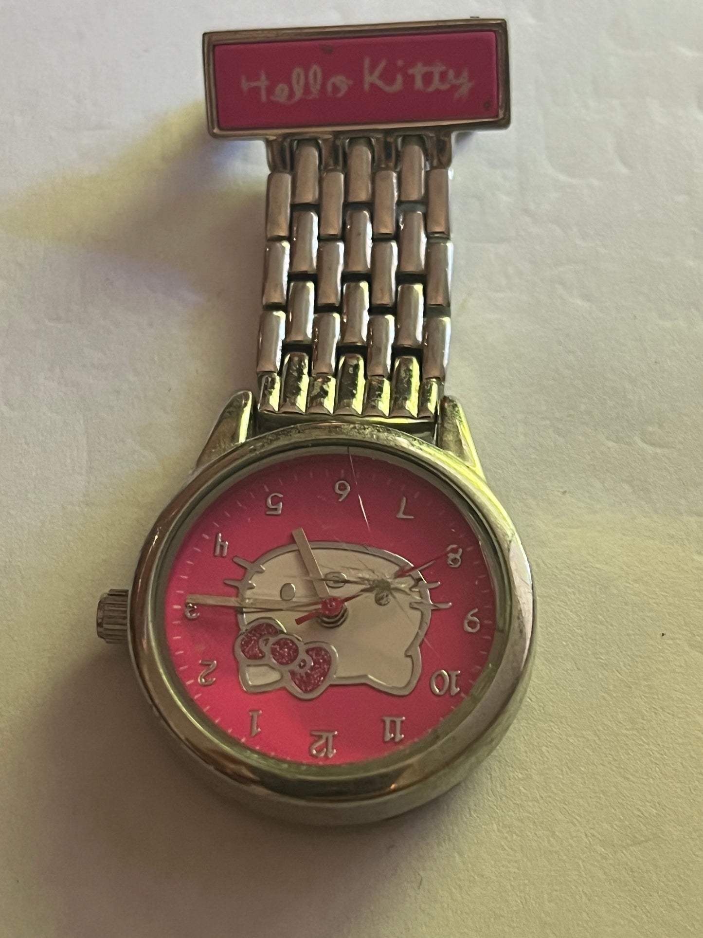 Hello Kitty Nurses Watch - Cracked Screen - Untested