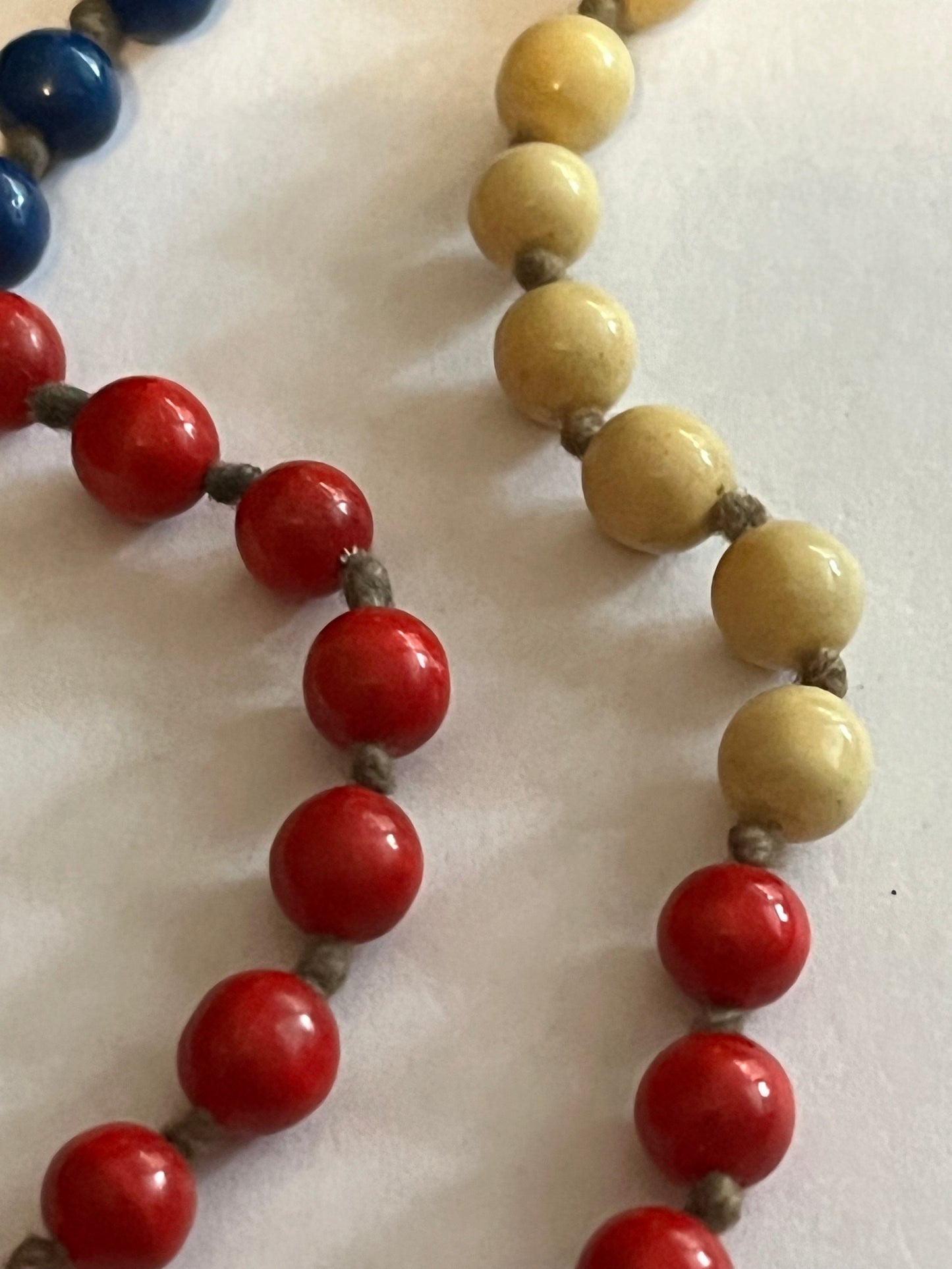 Red, White & Blue small beaded necklace