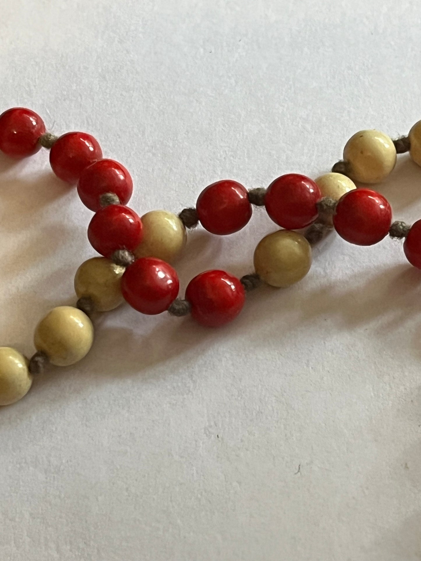 Red, White & Blue small beaded necklace