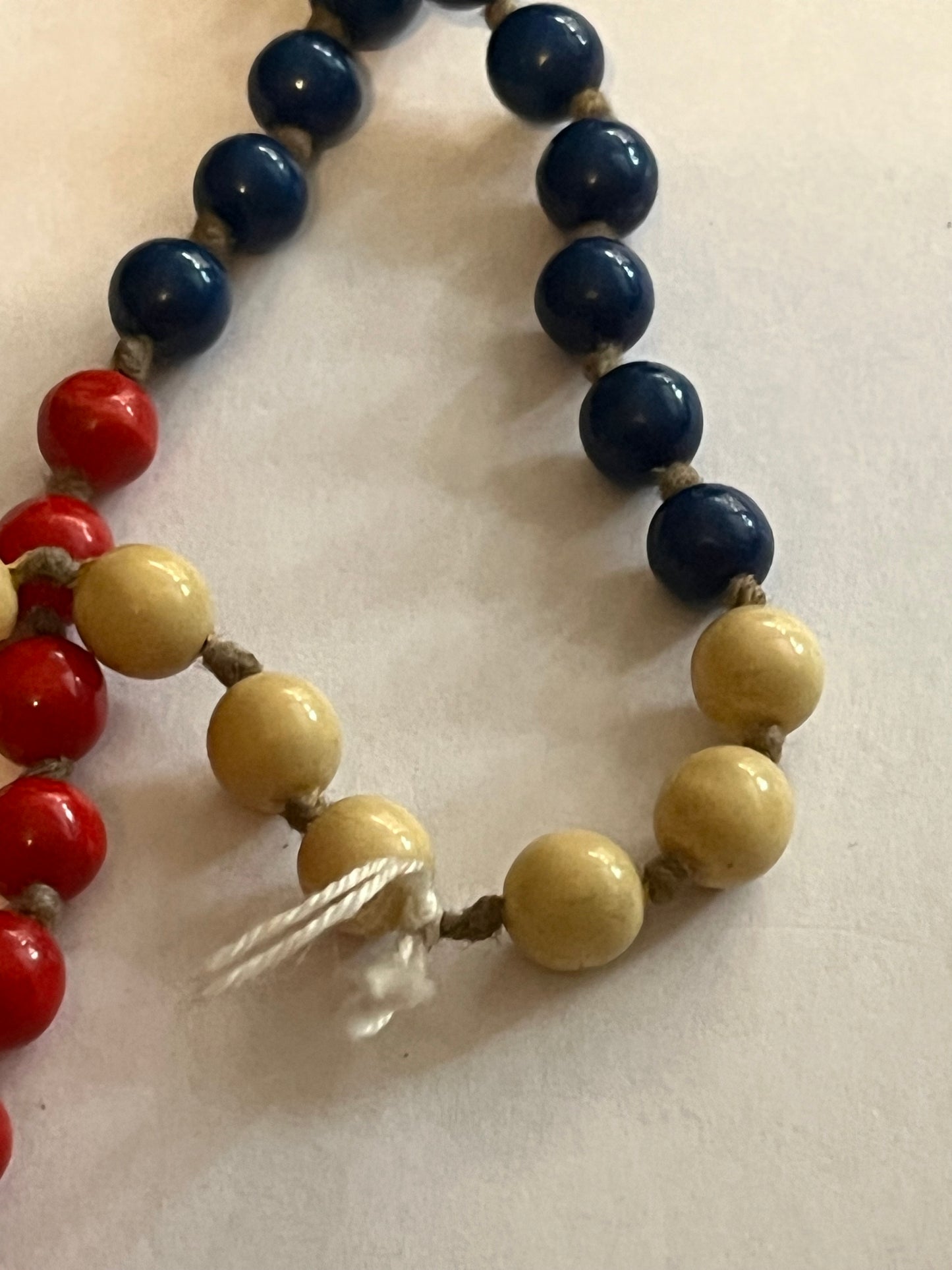 Red, White & Blue small beaded necklace