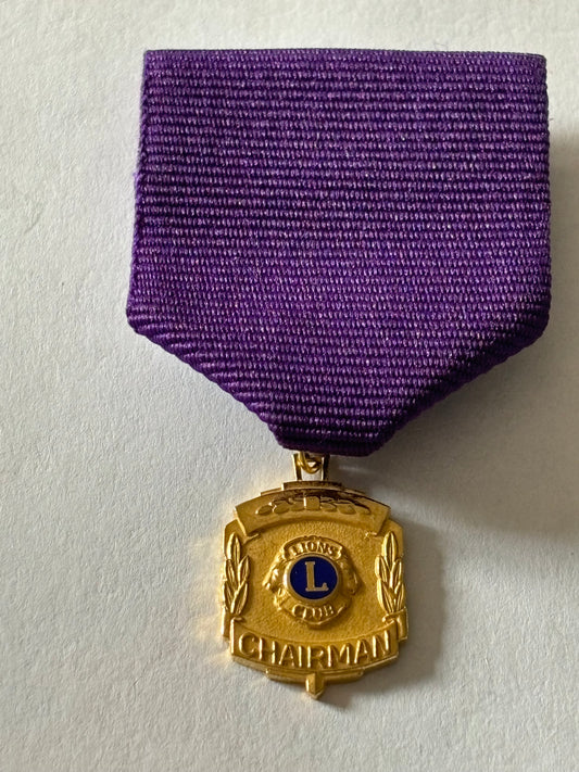 Lions club chairman medal