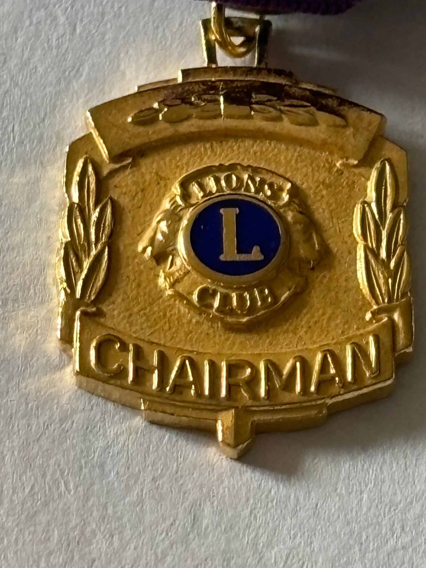 Lions club chairman medal