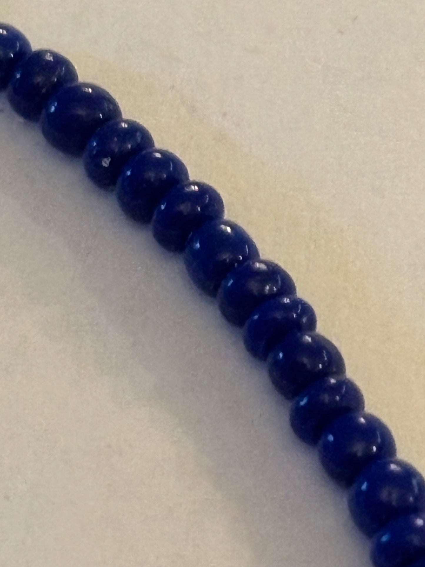 Tiny blue bead bracelet