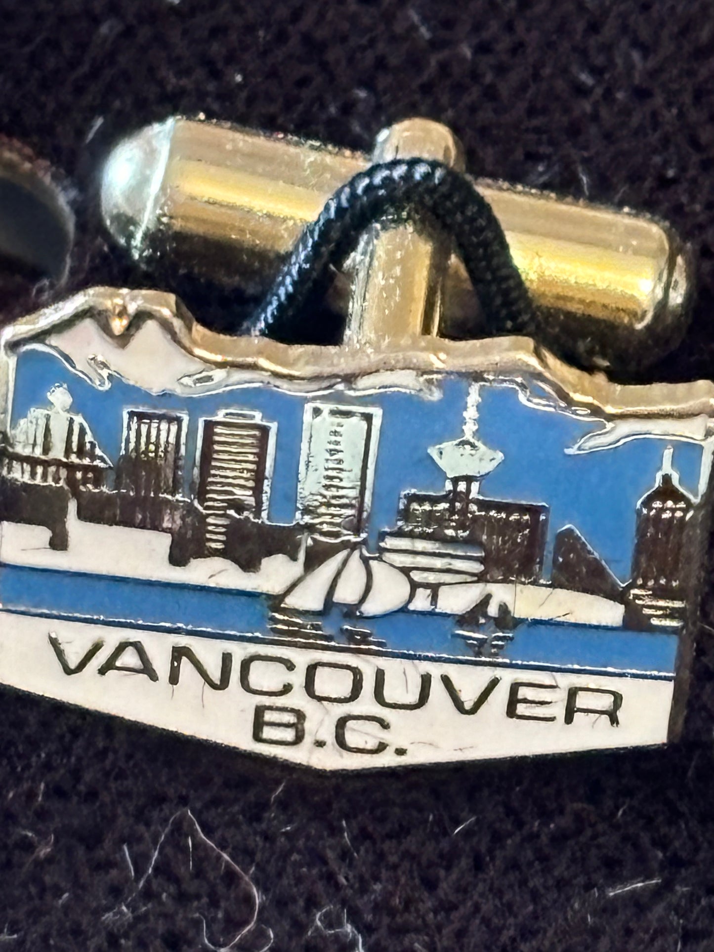 Boxed Vancouver Metal and Enamel Cufflinks