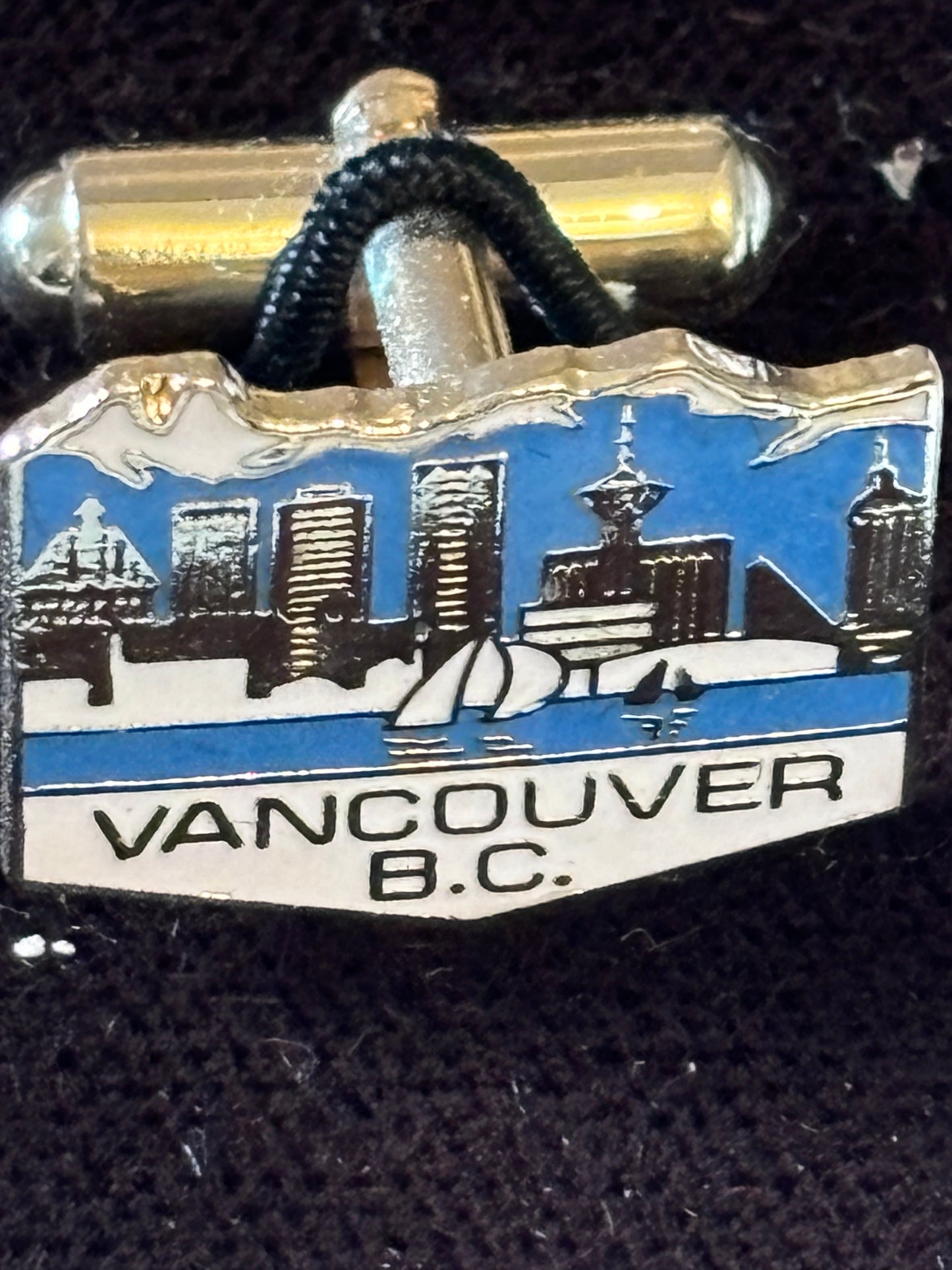 Boxed Vancouver Metal and Enamel Cufflinks