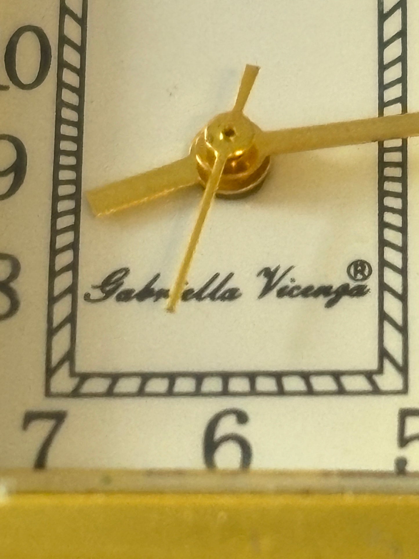 Gabriella Vicenga Square Gold Red Strap Ladies Watch - Untested