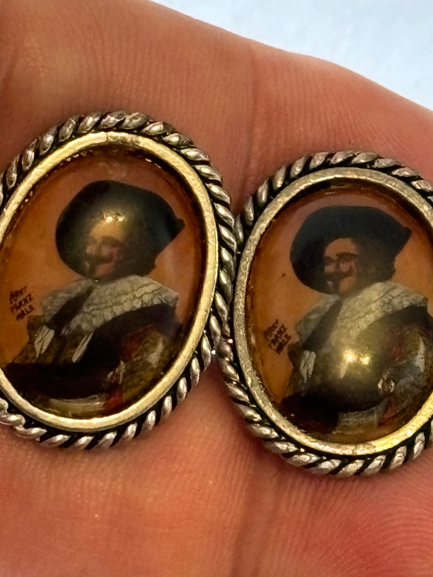 After Frans Hals The Laughing Cavalier Portrait Cufflinks