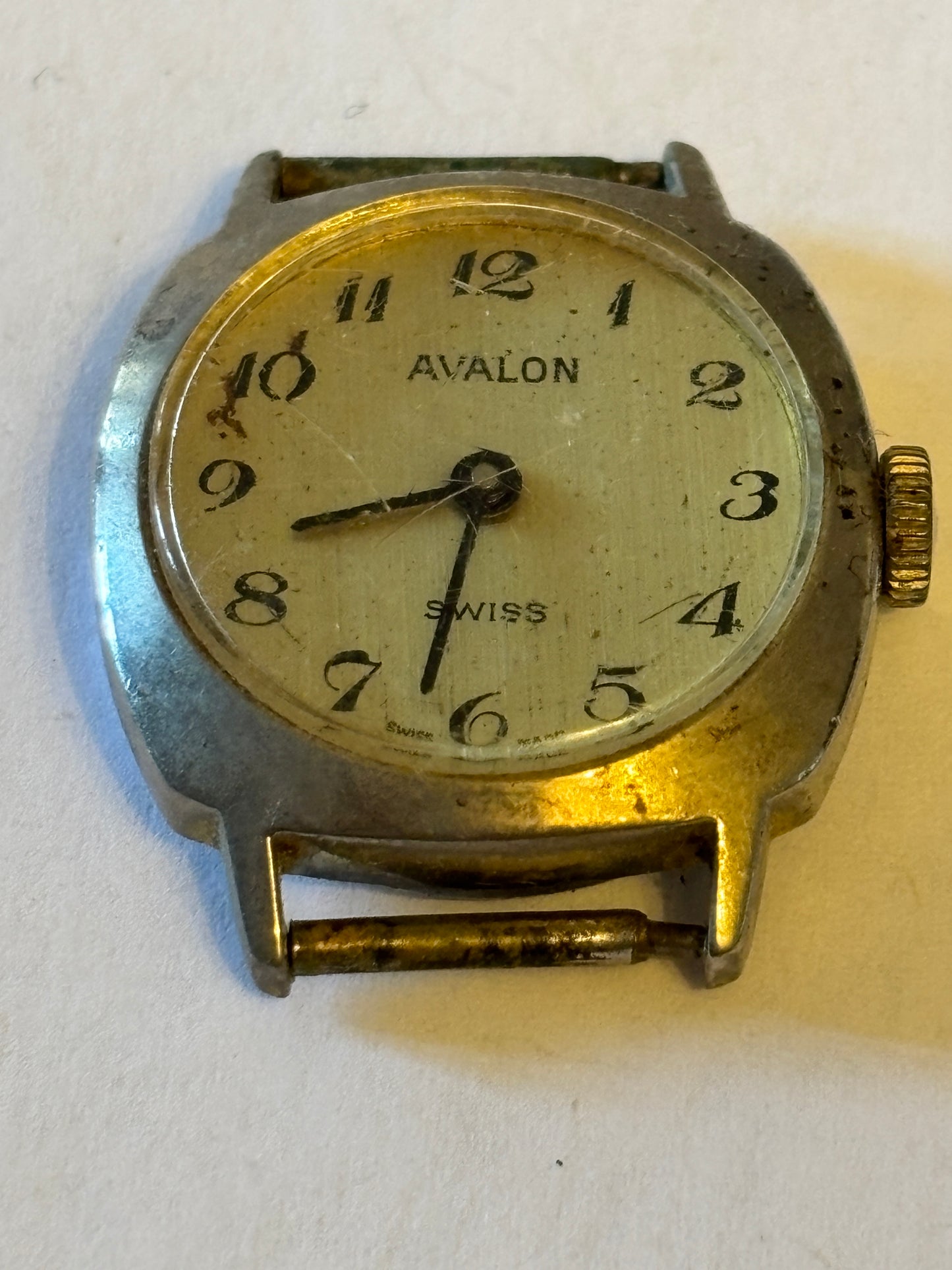 Avalon - Ladies gold metal vintage manual wristwatch - Untested