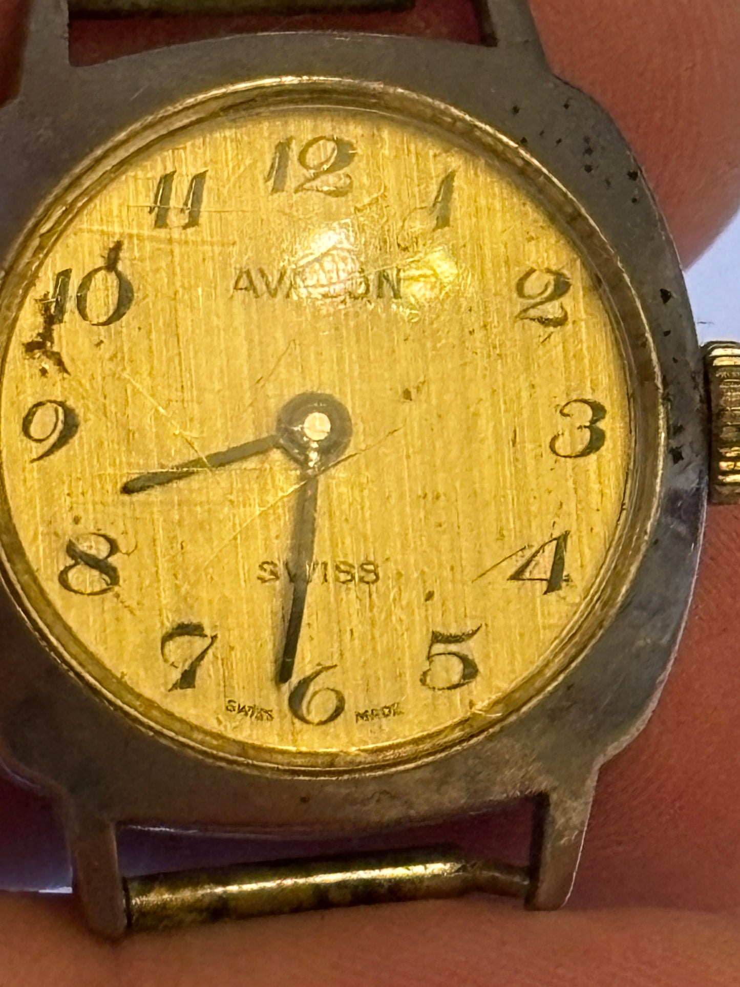 Avalon - Ladies gold metal vintage manual wristwatch - Untested