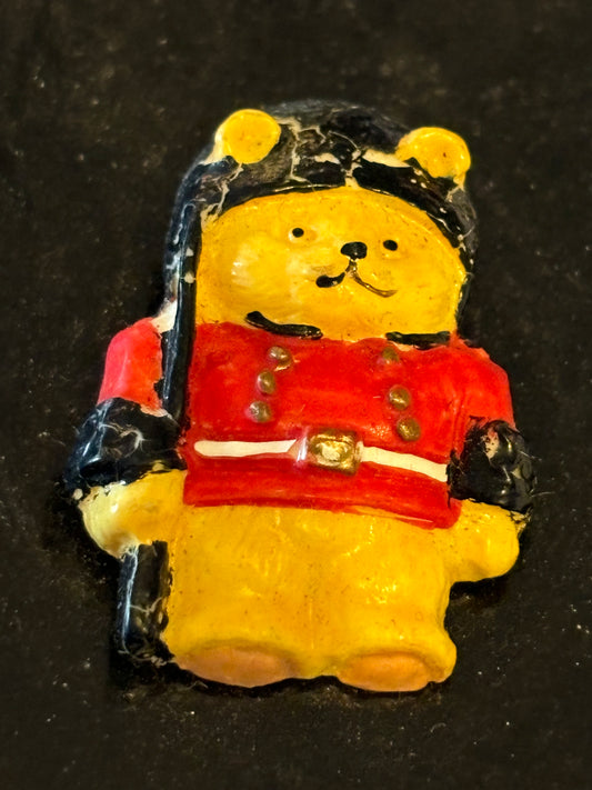 Cute badge of Bear wearing Bearskin Uniform