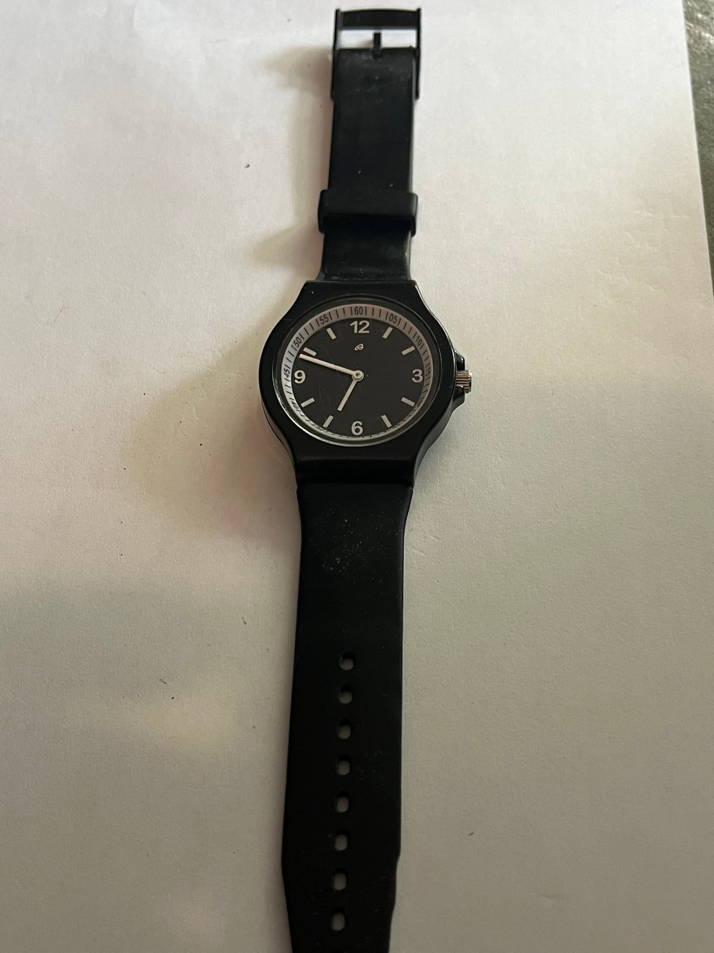 Black and White Rubber OWIM Watch - Untested