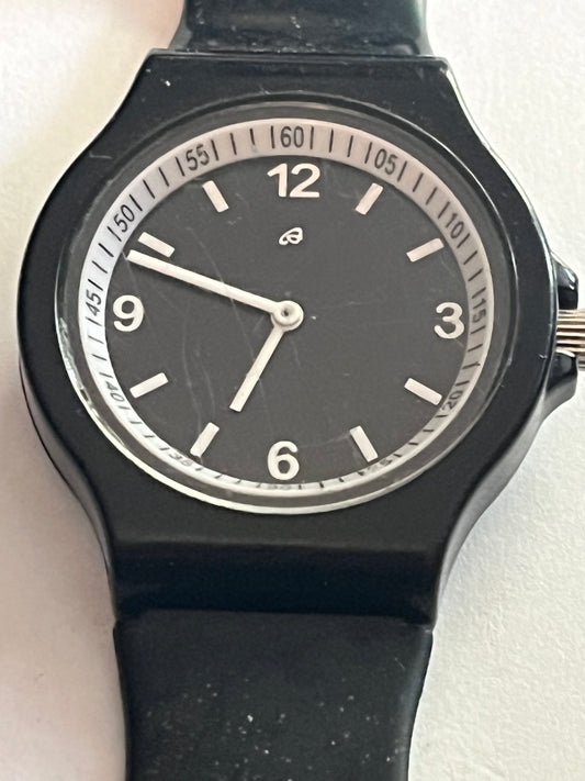 Black and White Rubber OWIM Watch - Untested